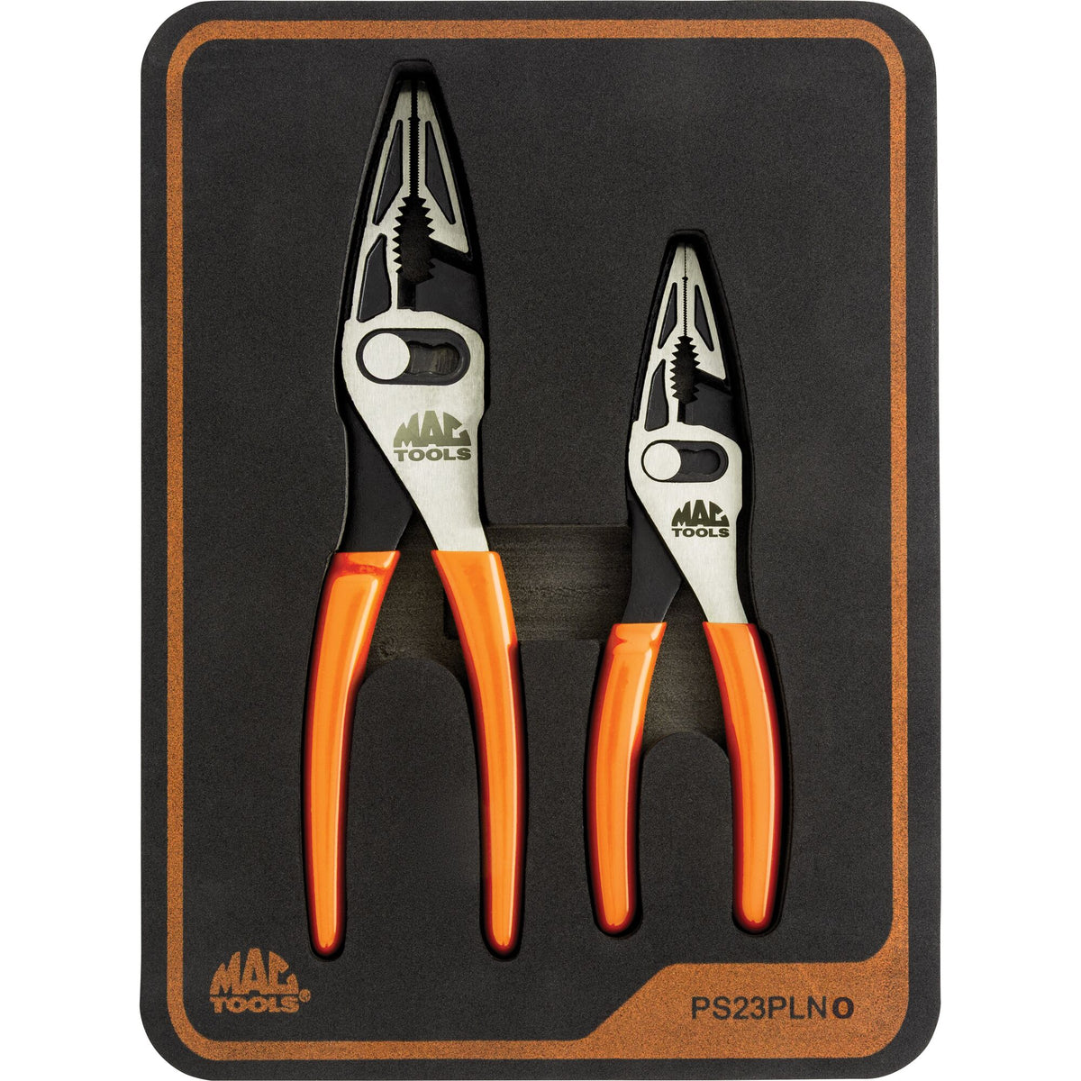 2pc 3-pos long nose pliers (Orange)