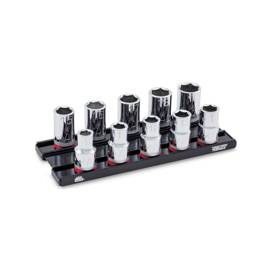10-PC. Jeu de douilles métriques à prise 1/2" - 6-PT.
