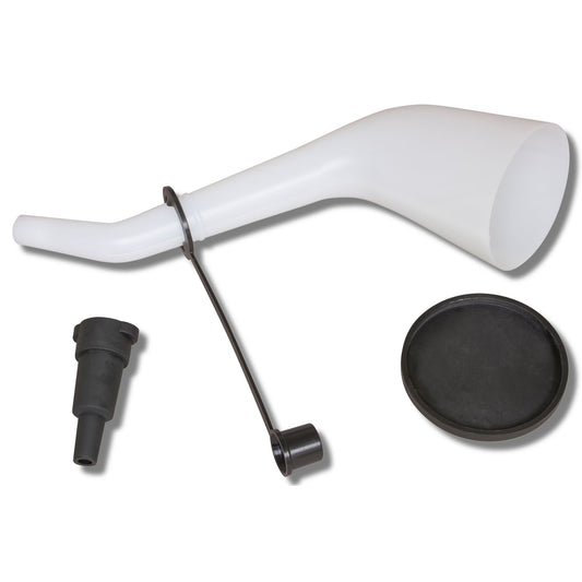 Entonnoir décalé avec bec verseur et couvercle