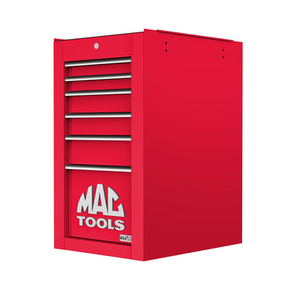 Tech™ Series 6-Drawer Side Cabinet with PowerTech™ Drawer - Firebrick Red
