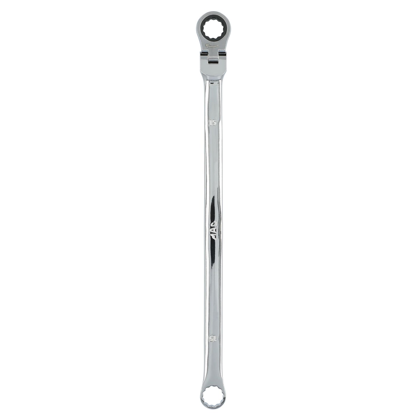15mm XL Double Box Flex Head Ratcheting Wrench - 12 pt.