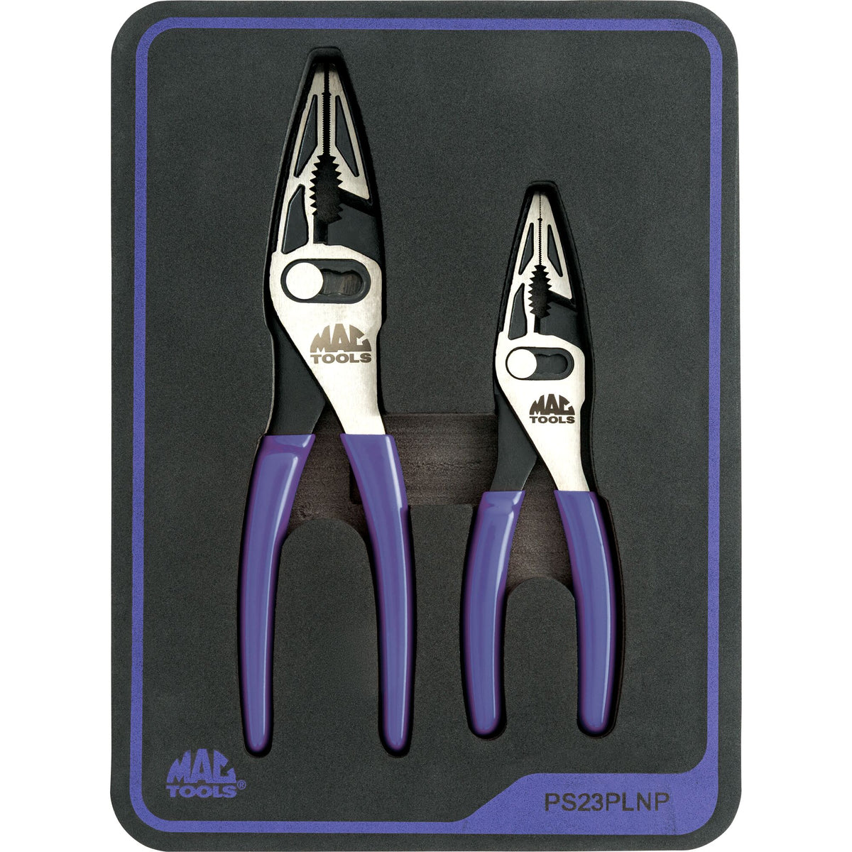 2pc 3-pos long nose pliers (Purple)