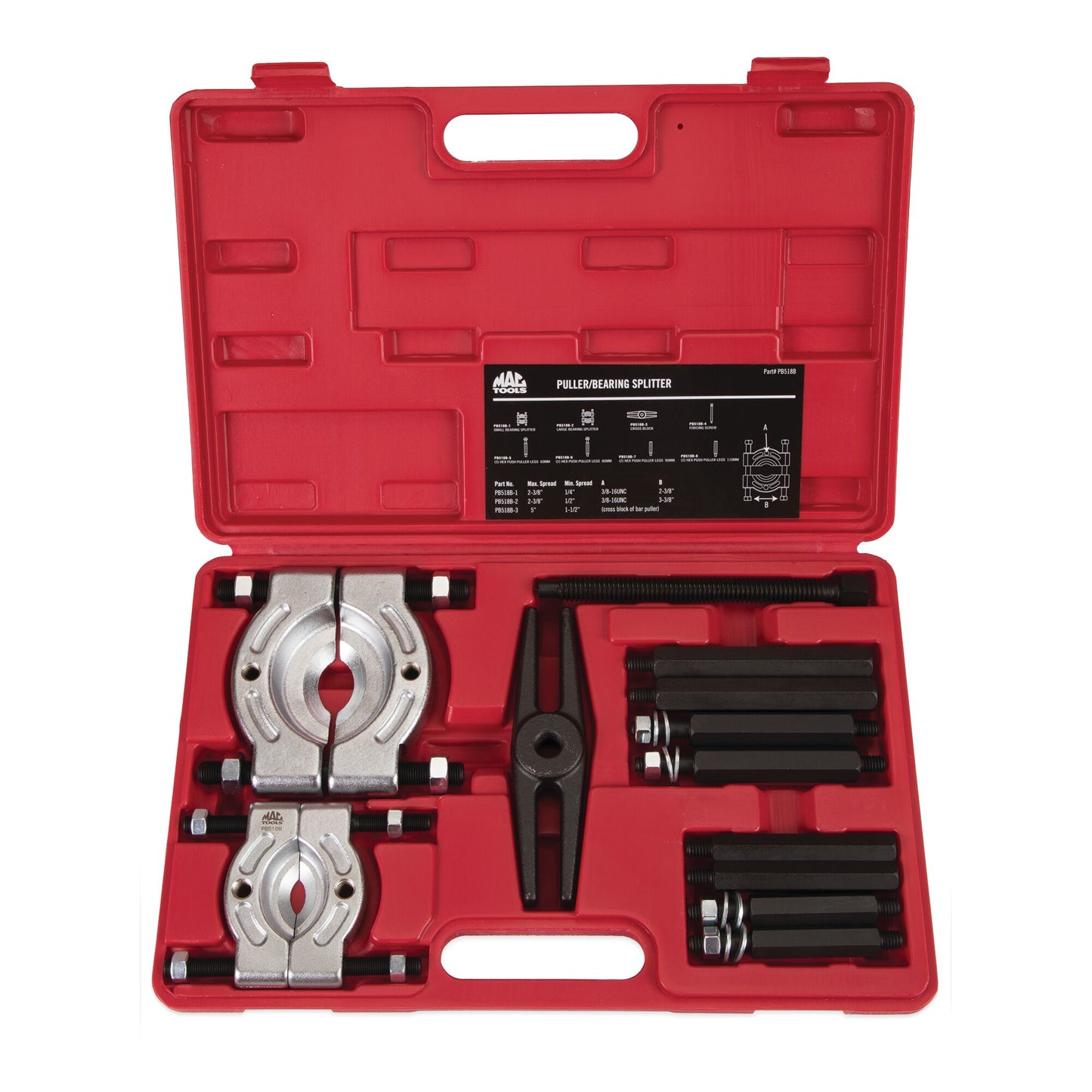 Ensemble extracteur de type barre/séparateur de roulement de 5 tonnes