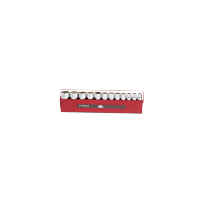 12-PC. 1/2" Drive SAE Deep Socket Set - 12-PT.