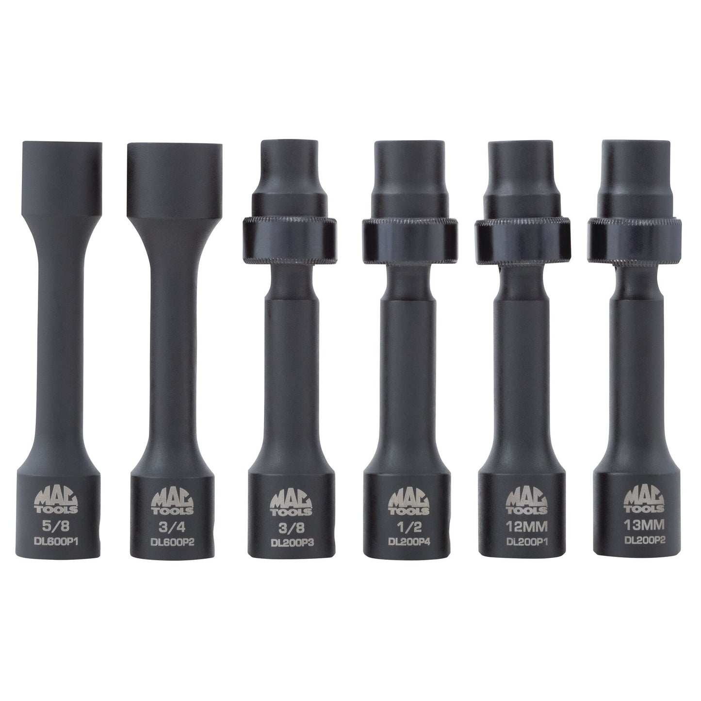 6-PC. Jeu de douilles de transmission à impact 1/2" - 12-PT.