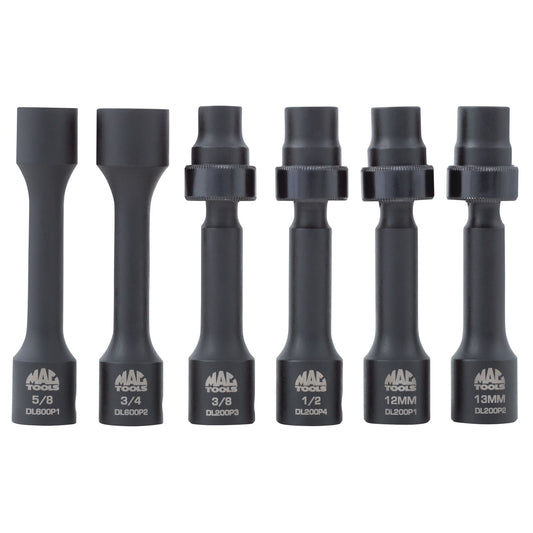 6-PC. Jeu de douilles de transmission à impact 1/2" - 12-PT.