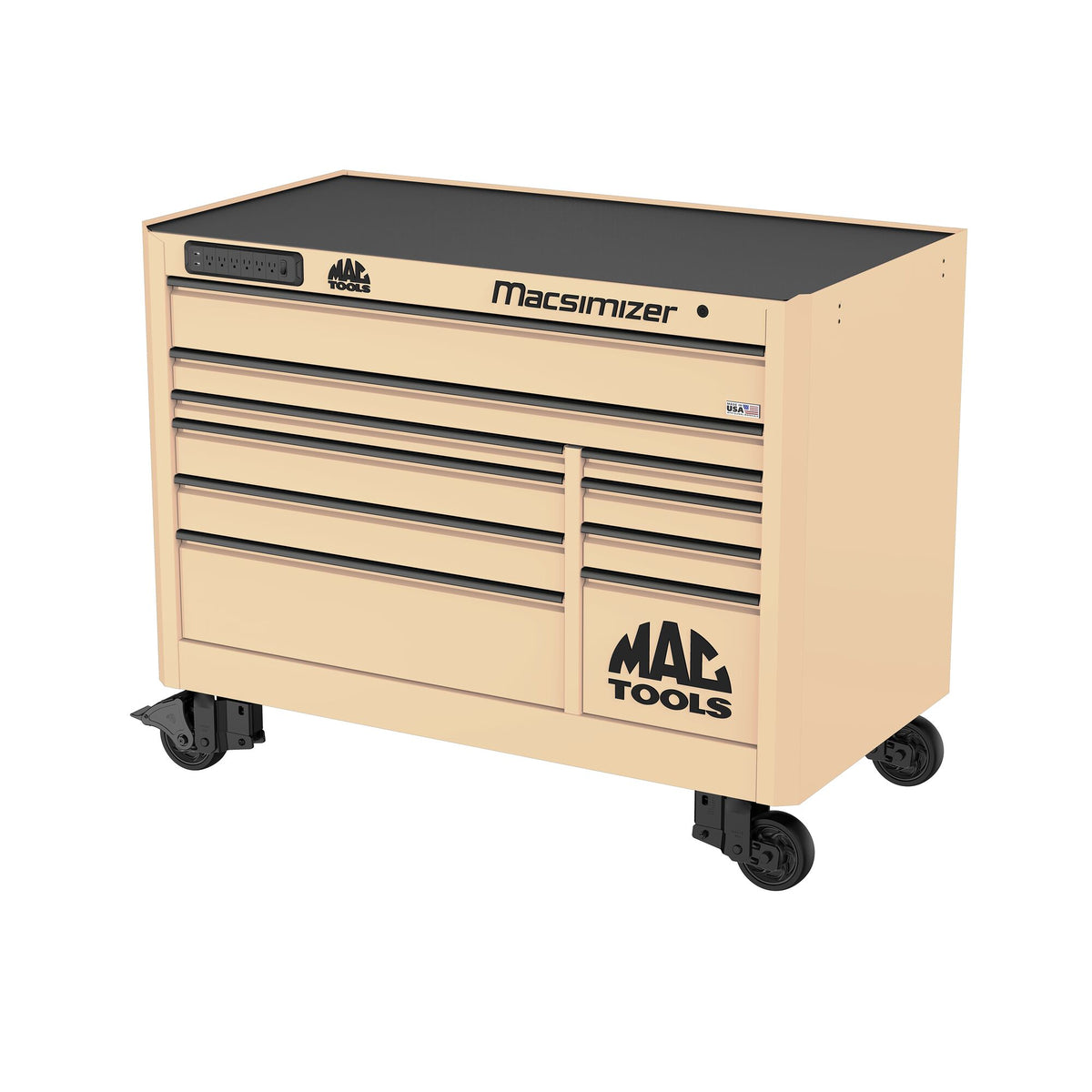 Macsimizer Emblems Macsimizer® 10-Drawer Workstation - Desert Tan