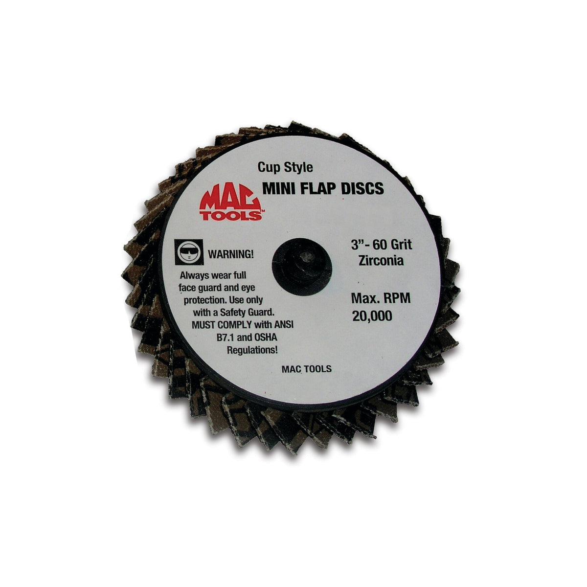 Cup-Style Roloc™ Mini Flap Disc 3"