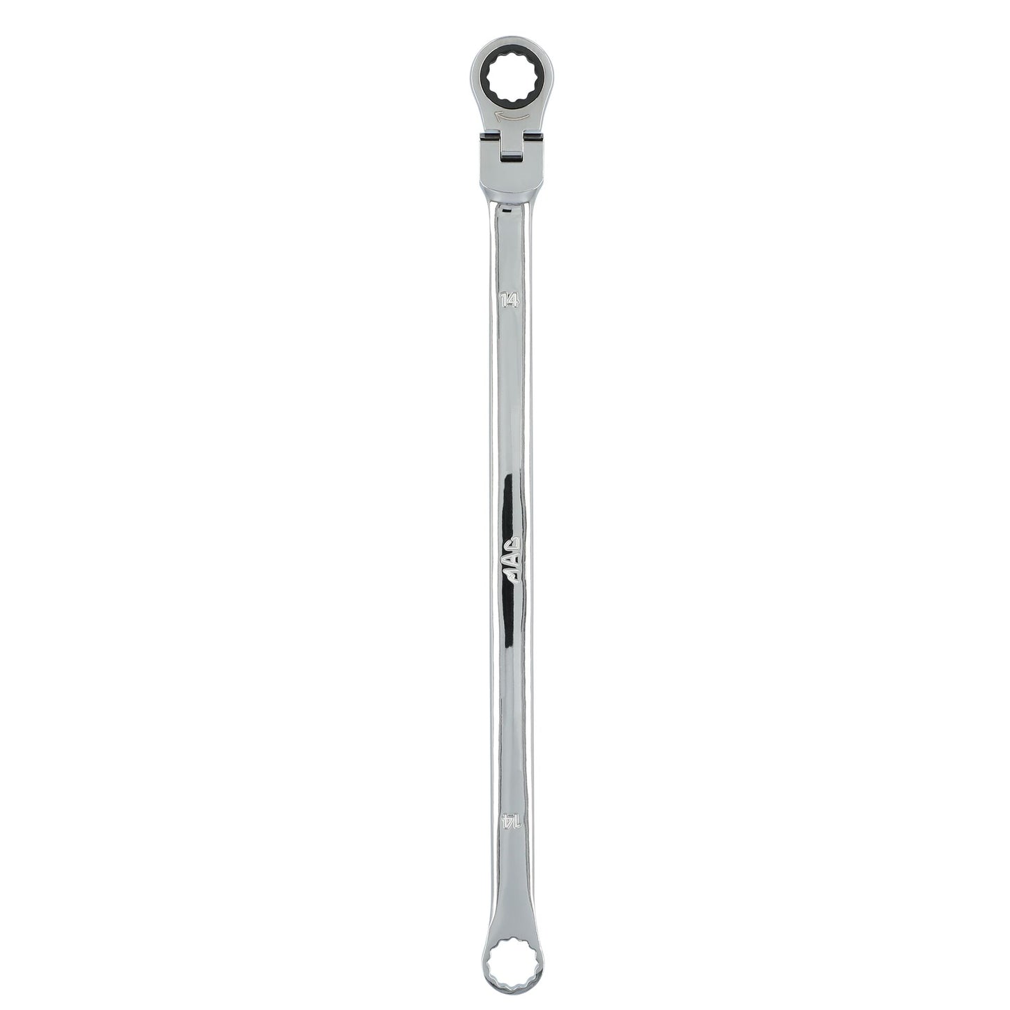 14mm XL Double Box Flex Head Ratcheting Wrench - 12 pt.