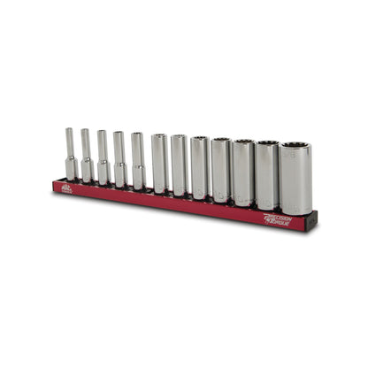 12-PC. Jeu de douilles cannelées profondes SAE à prise 1/4"