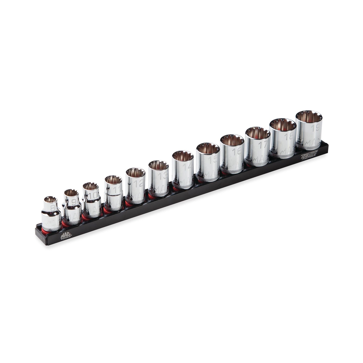 12-PC. Jeu de douilles cannelées métriques à prise 3/8"