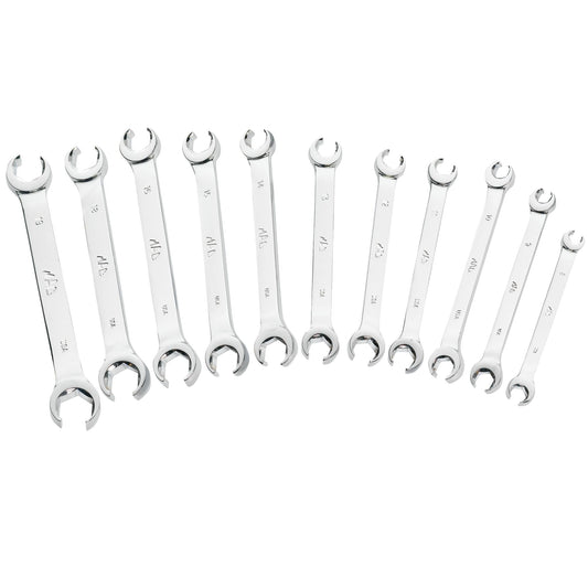 11-PC. Metric Double-End Flare Nut Wrench Set - 6-PT.
