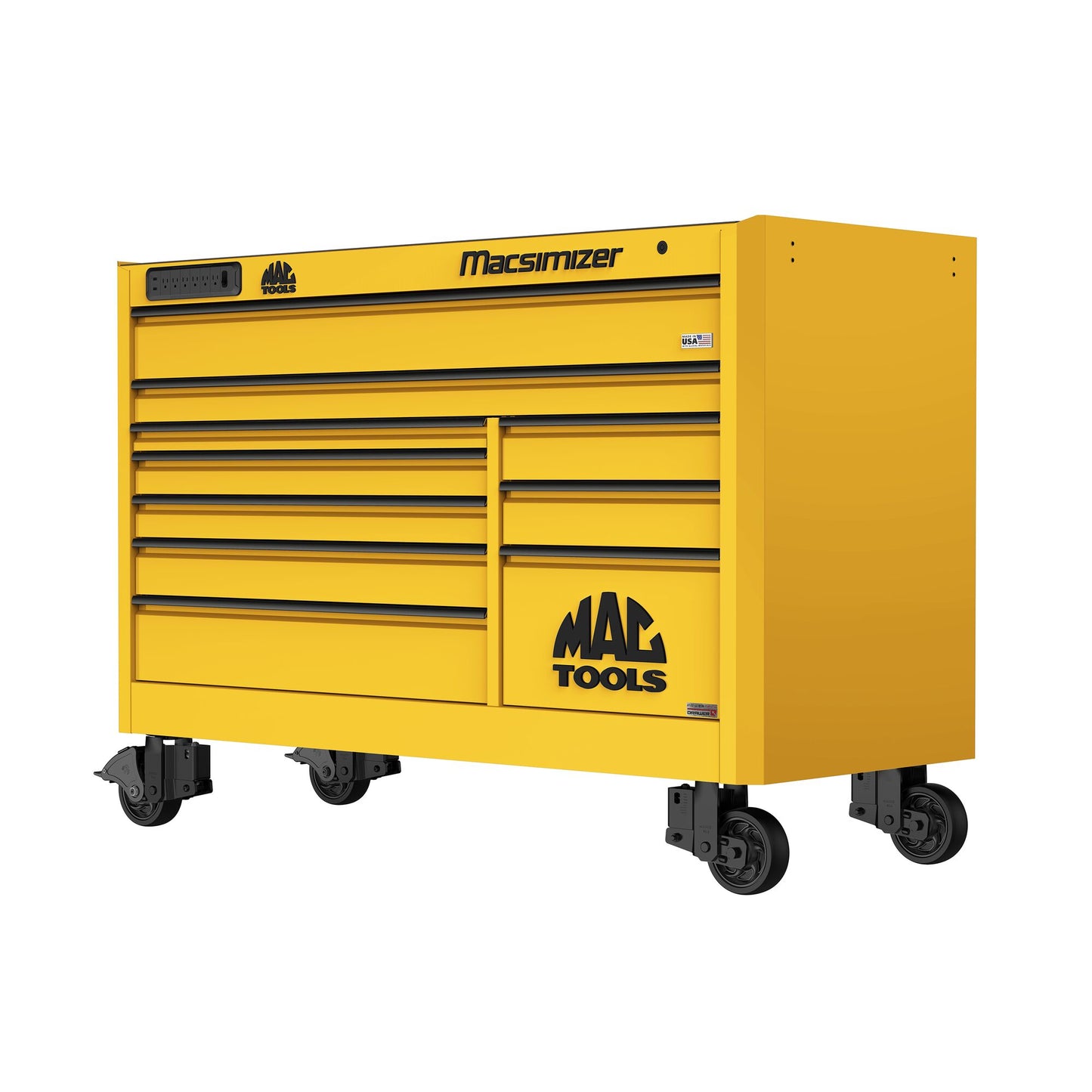 Macsimizer® Series 10-Drawer Workstation with PowerTech™ Drawer - Sunburst Yellow