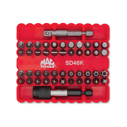 46-PC. Jeu d'embouts hexagonaux 1/4"