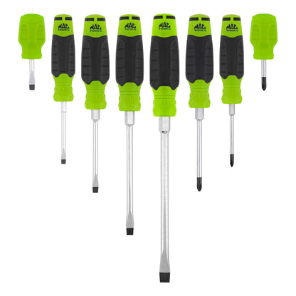 8-PC. Jeu de tournevis combinés Mac-Grip™ - Vert
