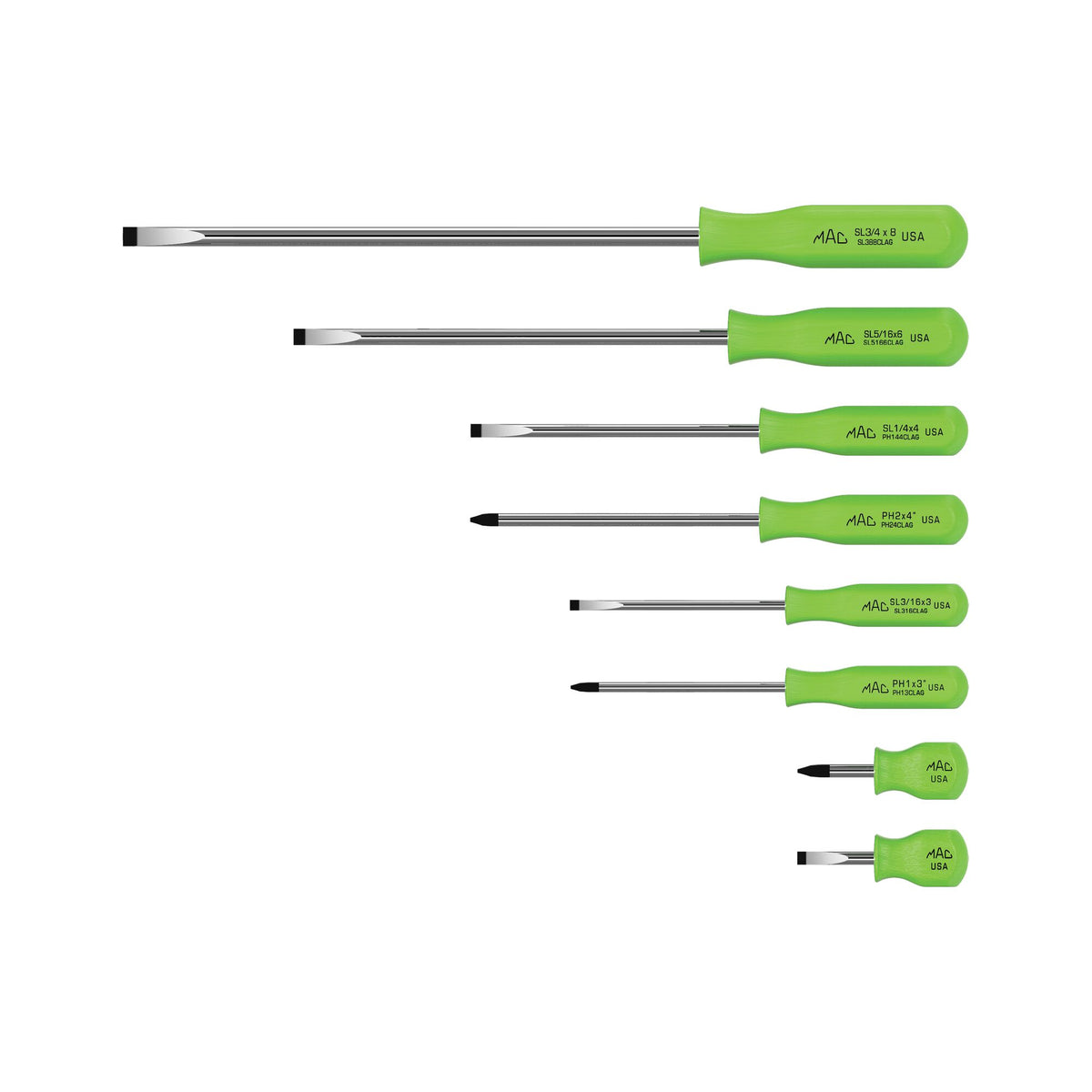 8pc MAClassic™ Combo Screwdriver Set - Green