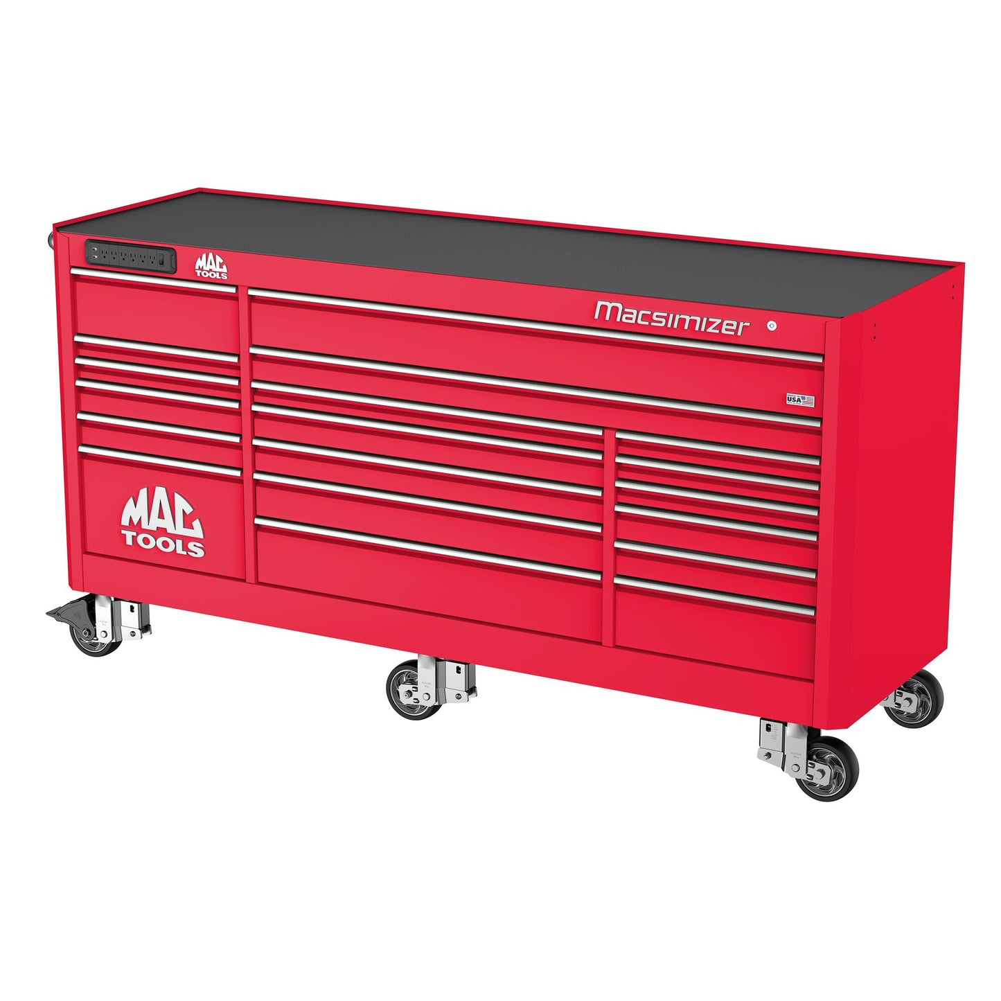 Macsimizer® 19-Drawer Workstation - Firebrick Red