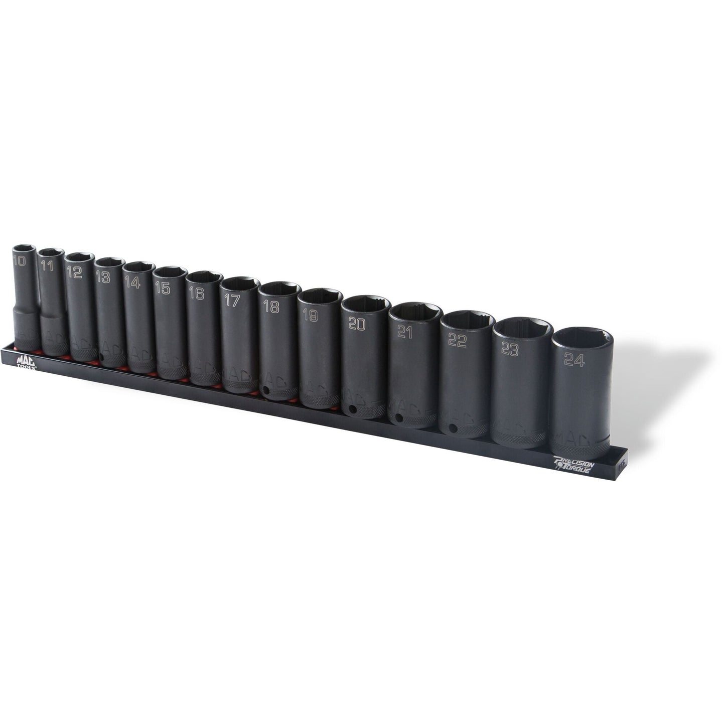 15-PC. Jeu de douilles à chocs profondes métriques à prise 3/8" - 6-PT.