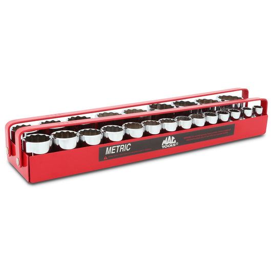 23-PC. Jeu de douilles métriques à prise 1/2" - 12-PT.