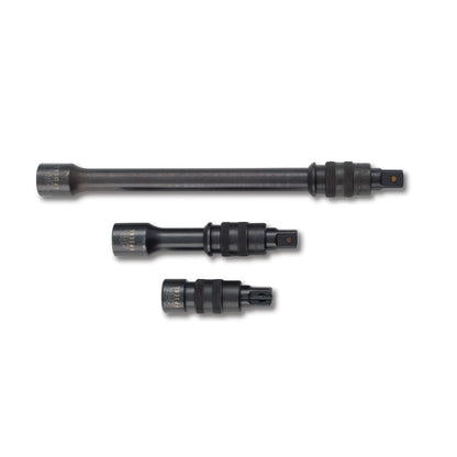 3-PC. Jeu d'extensions d'impact à verrouillage court à entraînement 1/2"