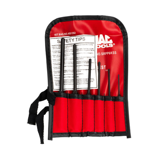 6-PC. Jeu de chasse-goupilles cylindriques