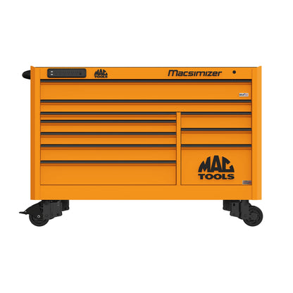 Macsimizer® Series 10-Drawer Workstation with PowerTech™ Drawer - Fireball Orange