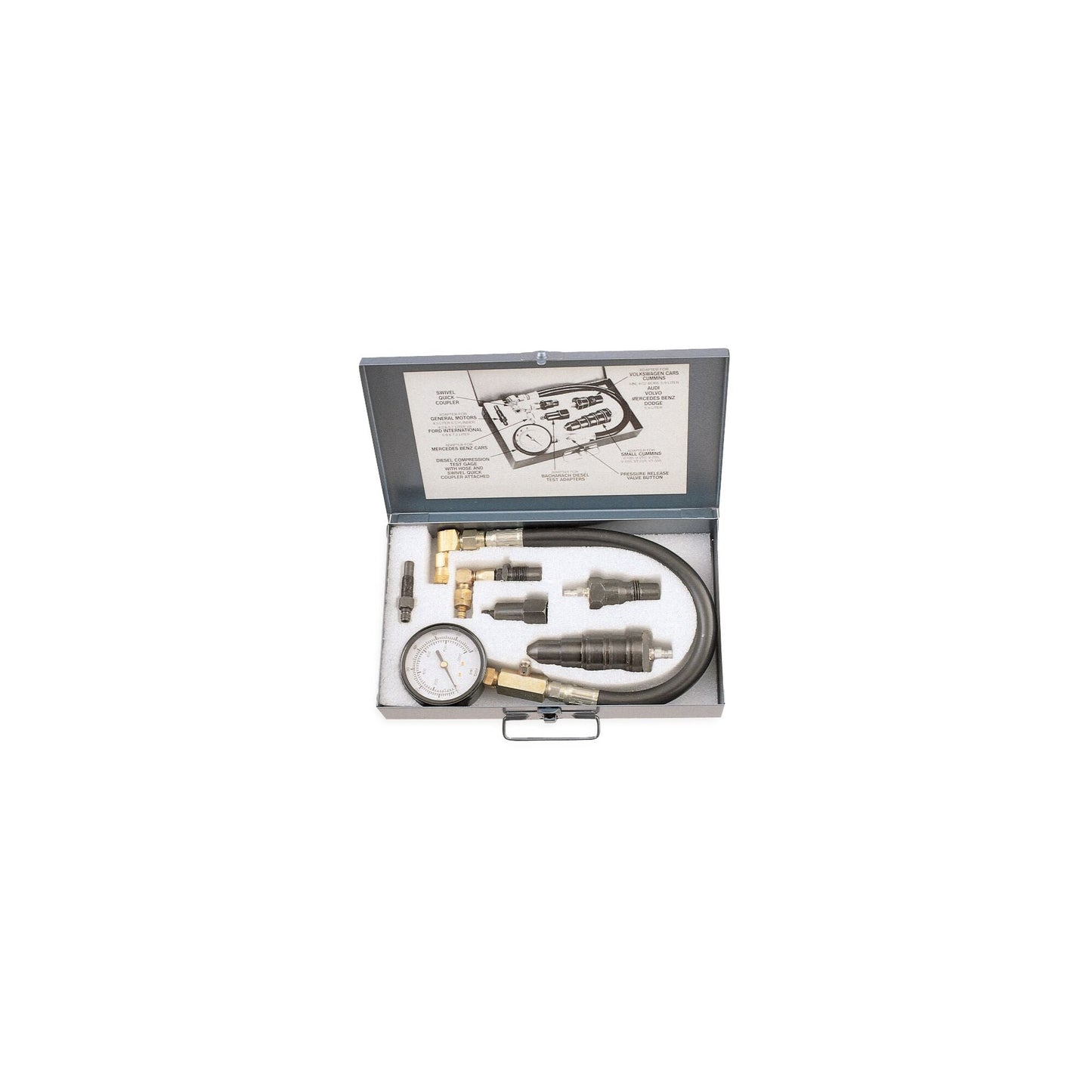 6-PC. Kit de test de compression diesel