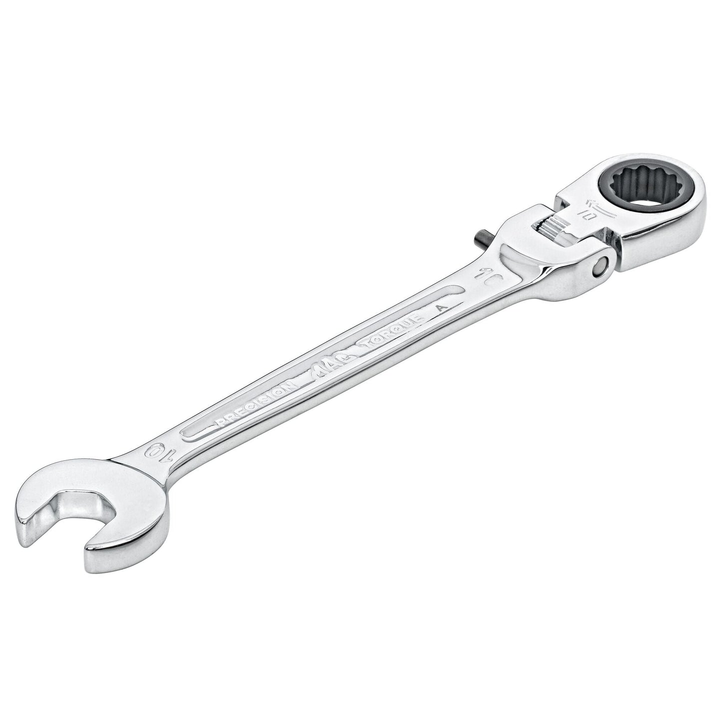 Locking Flexible-Head Ratcheting Wrench 10mm - 12-PT.
