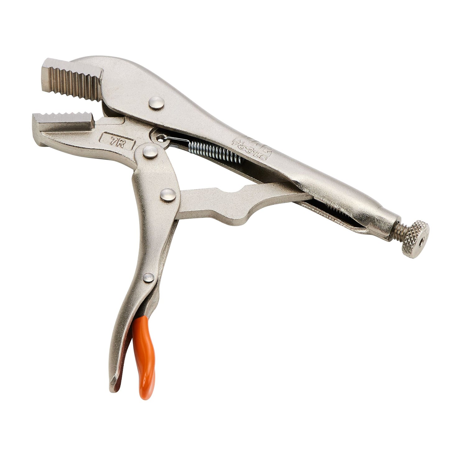7" Straight Jaw Trigger Release Locking Pliers - Orange
