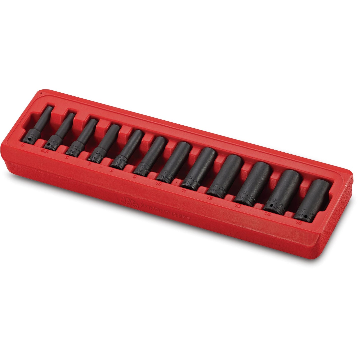 12-PC. Jeu de douilles à chocs magnétiques à prise 1/4" - 6-PT.