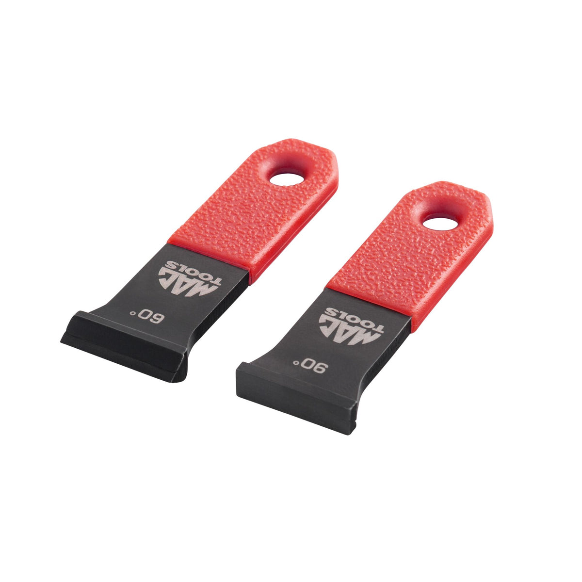 2pc Mini Carbide Scraper Set - Red