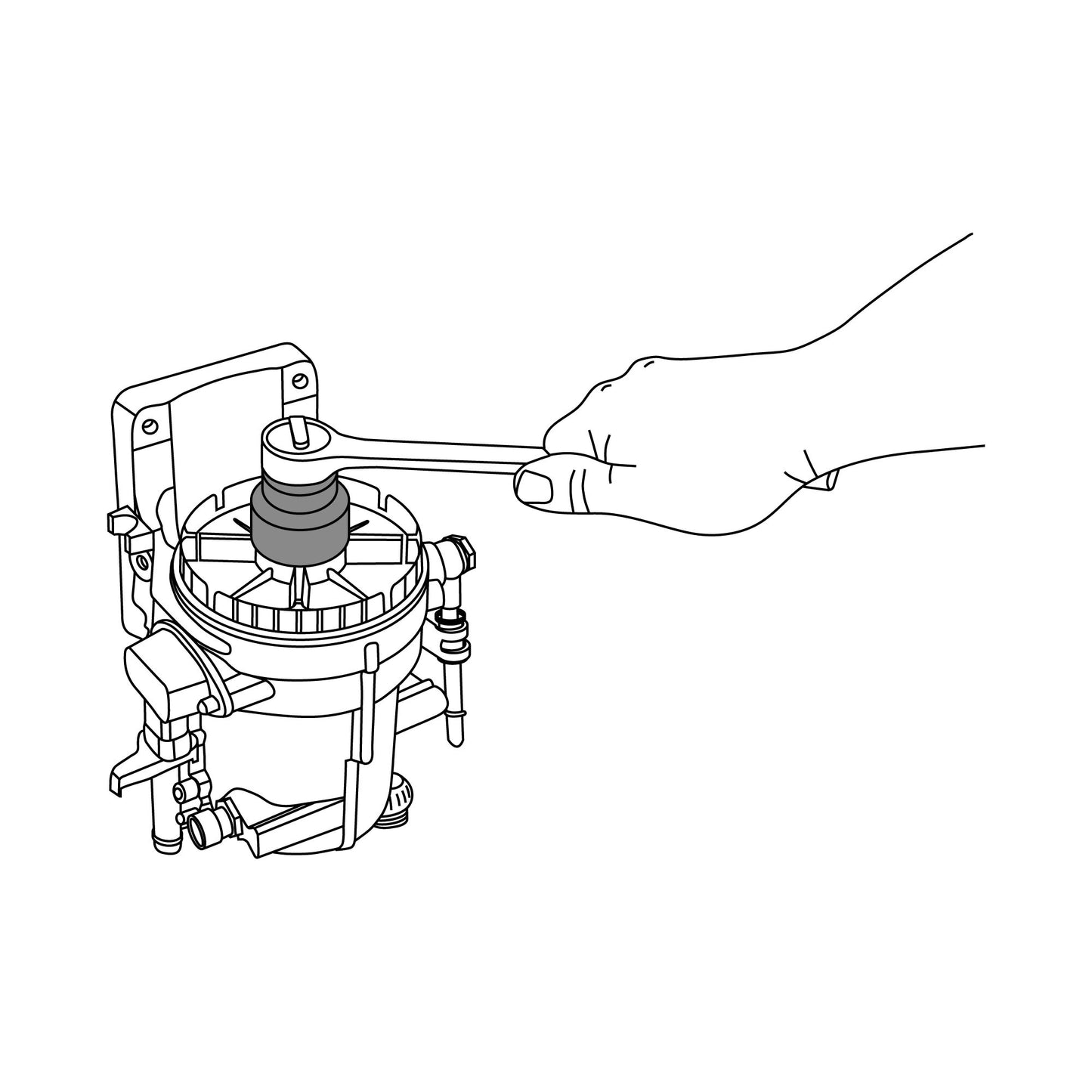 7-PC. Jeu de douilles de filtre à huile à profil bas
