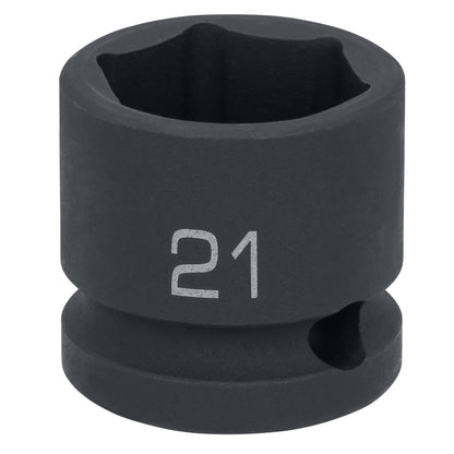 1/2" Drive 6 pt. Stubby Impact Socket - 21mm