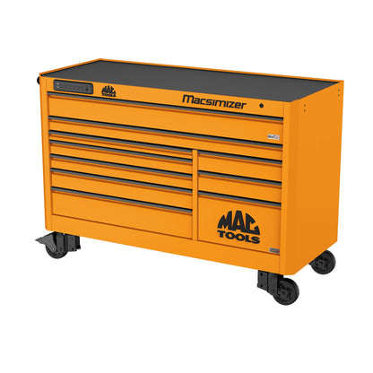 Macsimizer® Series 10-Drawer Workstation with PowerTech™ Drawer - Fireball Orange
