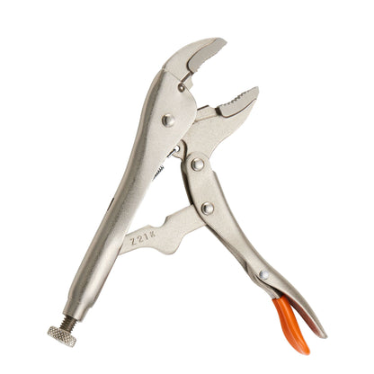 7" Curved Jaw Trigger Release Locking Pliers with Wire Cutter - Orange