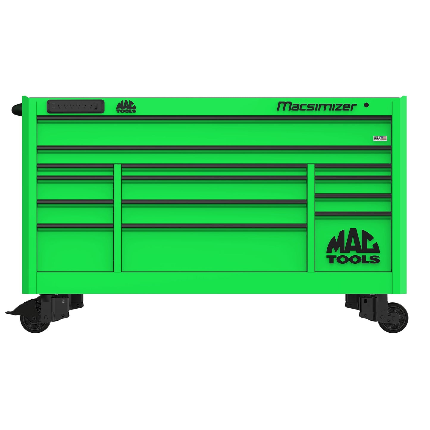 Macsimizer® 14-Drawer Workstation - Lime Green