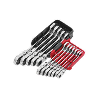 12-PC. Metric Flex-Head Ratcheting Wrench Set 6-PT.