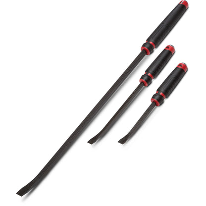 3-PC. Ensemble de leviers à tête incurvée à poignée confortable - Rouge