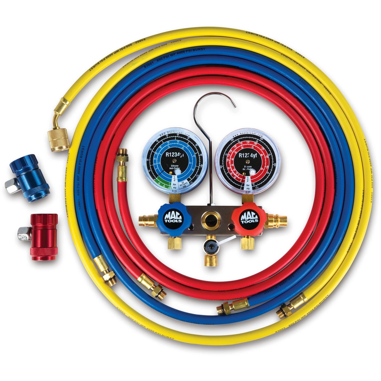 R1234yf Jeu de jauges de collecteur en aluminium - Tuyau de 60"