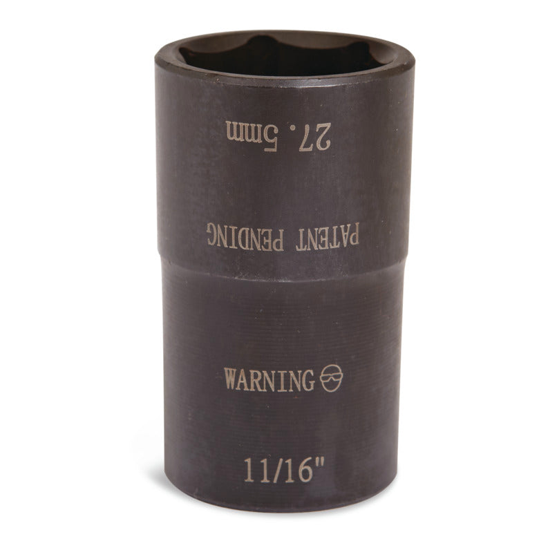 Douille Cap Buster chromée à écrou de roue à entraînement 1/2&nbsp;po - 1-1/16 x 27,5&nbsp;mm