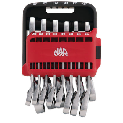 14-PC. Metric Stubby Reversible Ratcheting Wrench Set - 12-pt.